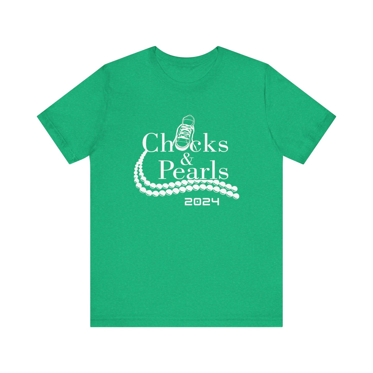 Chucks & Pearls Kamala Harris 2024 Unisex Jersey Short Sleeve Tee