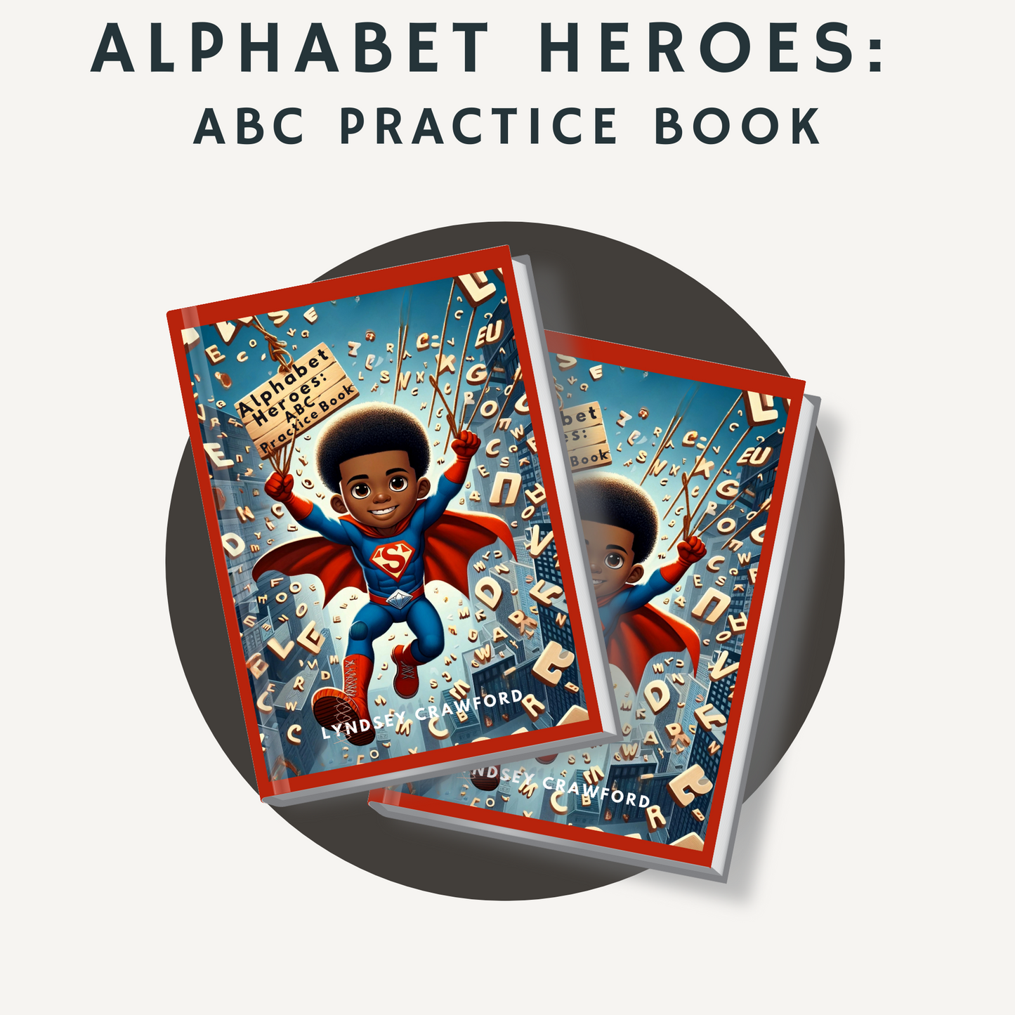 ABC practice book for kids with fun characters