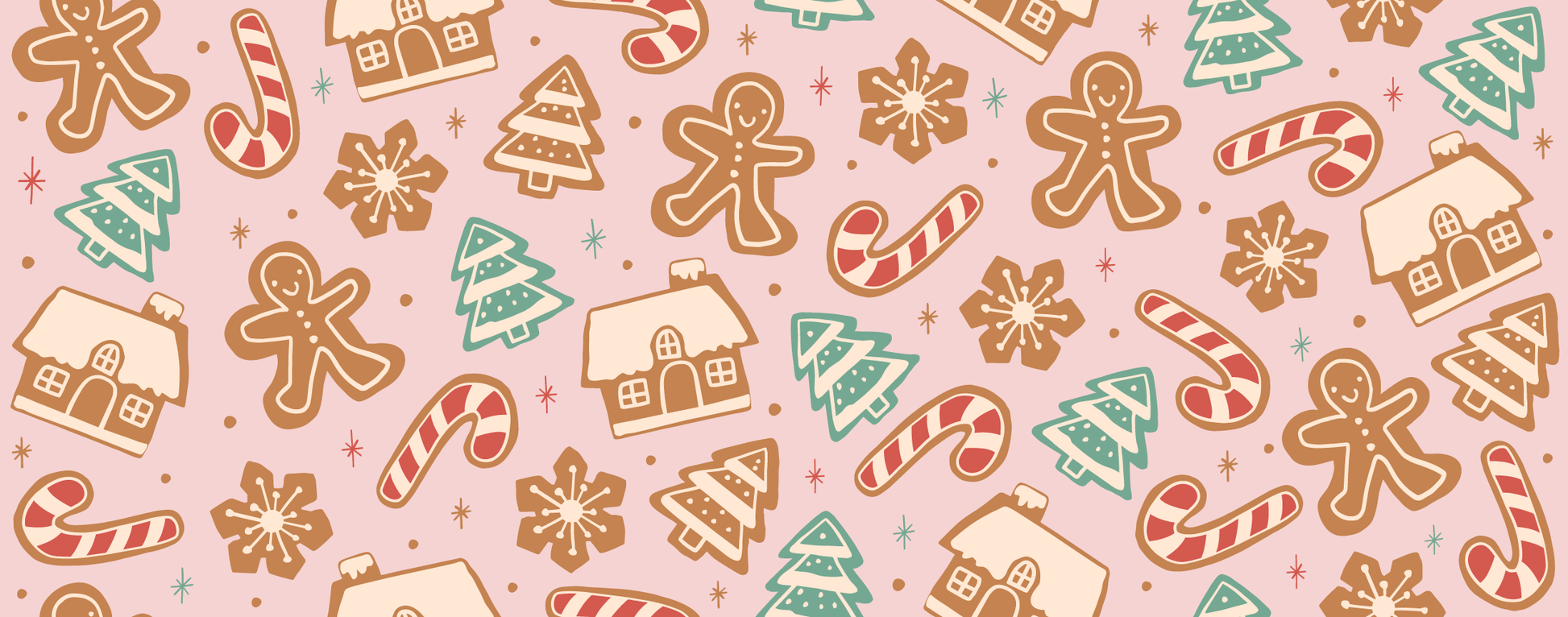 A roll of festive gingerbread cookies wrapping paper, also perfect as holiday gift wrap, featuring a pattern of classic gingerbread men.