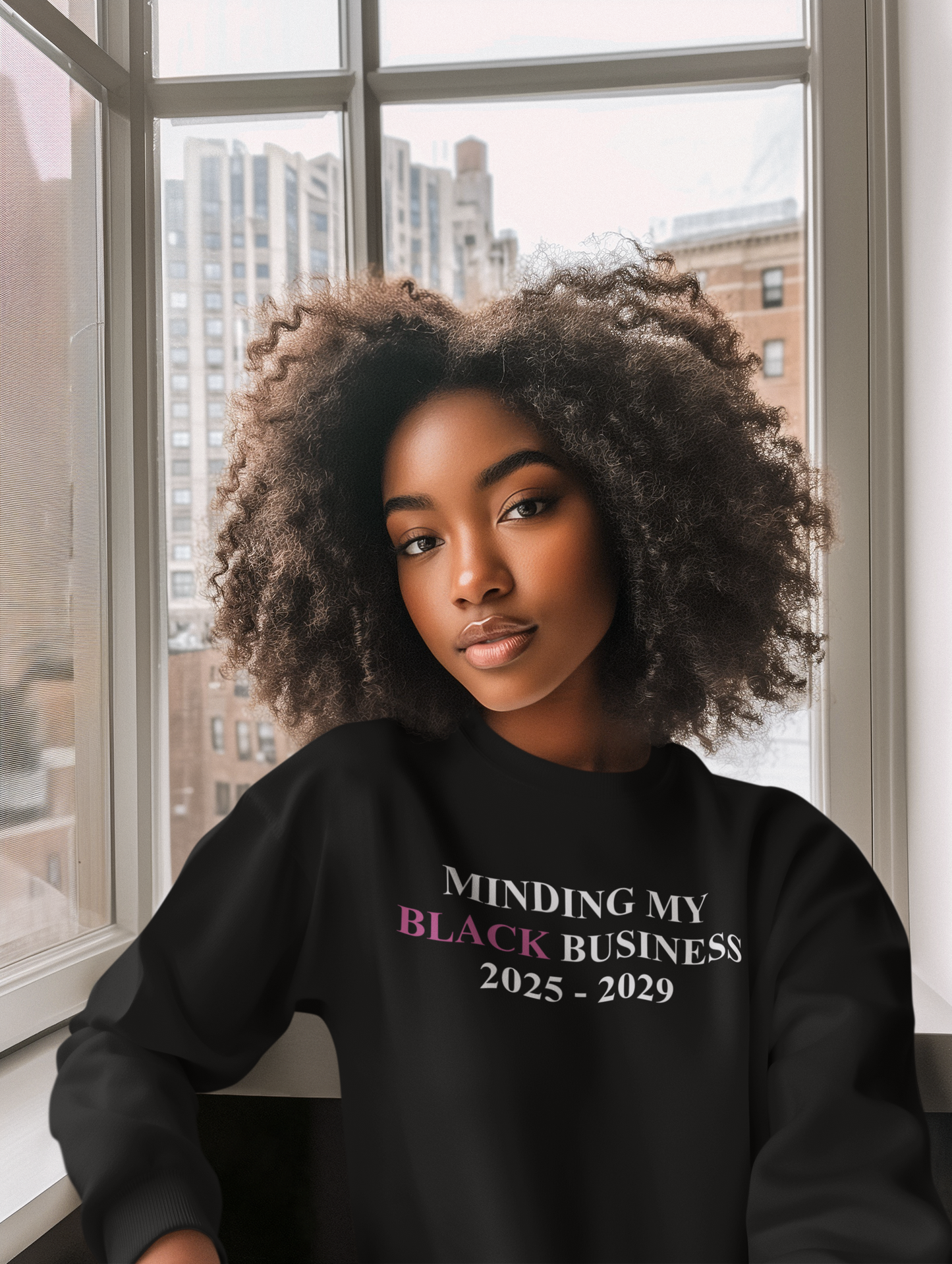 Minding My Black Business Crewneck Sweatshirt