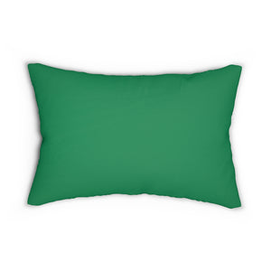 Chocolate Nutcracker Spun Polyester Lumbar Pillow_Green