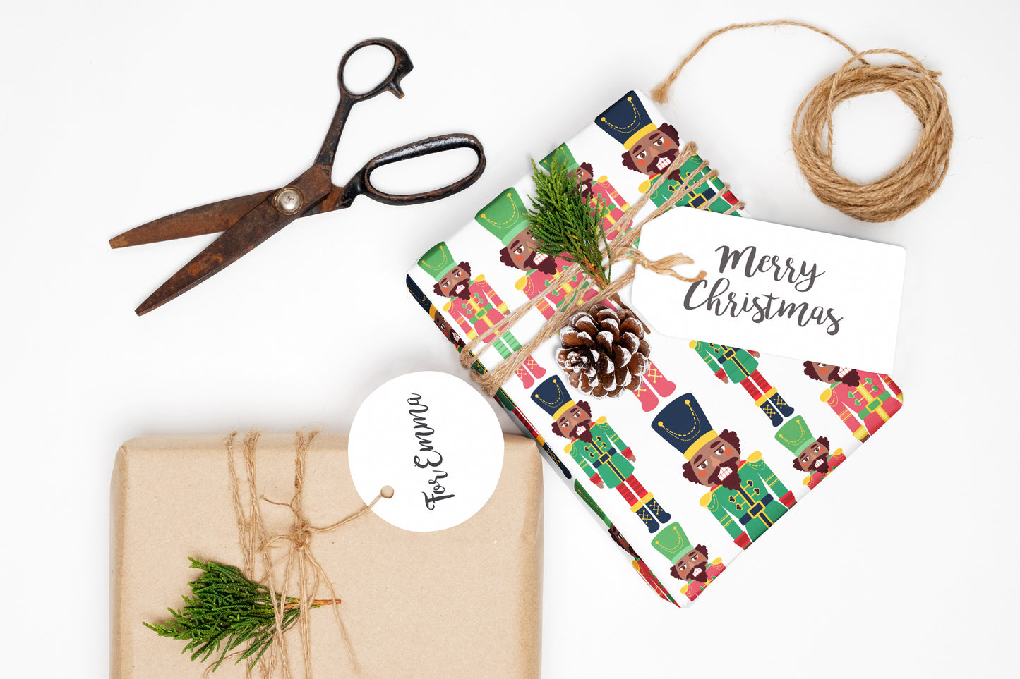 Chocolate Nutcracker Wrapping Paper