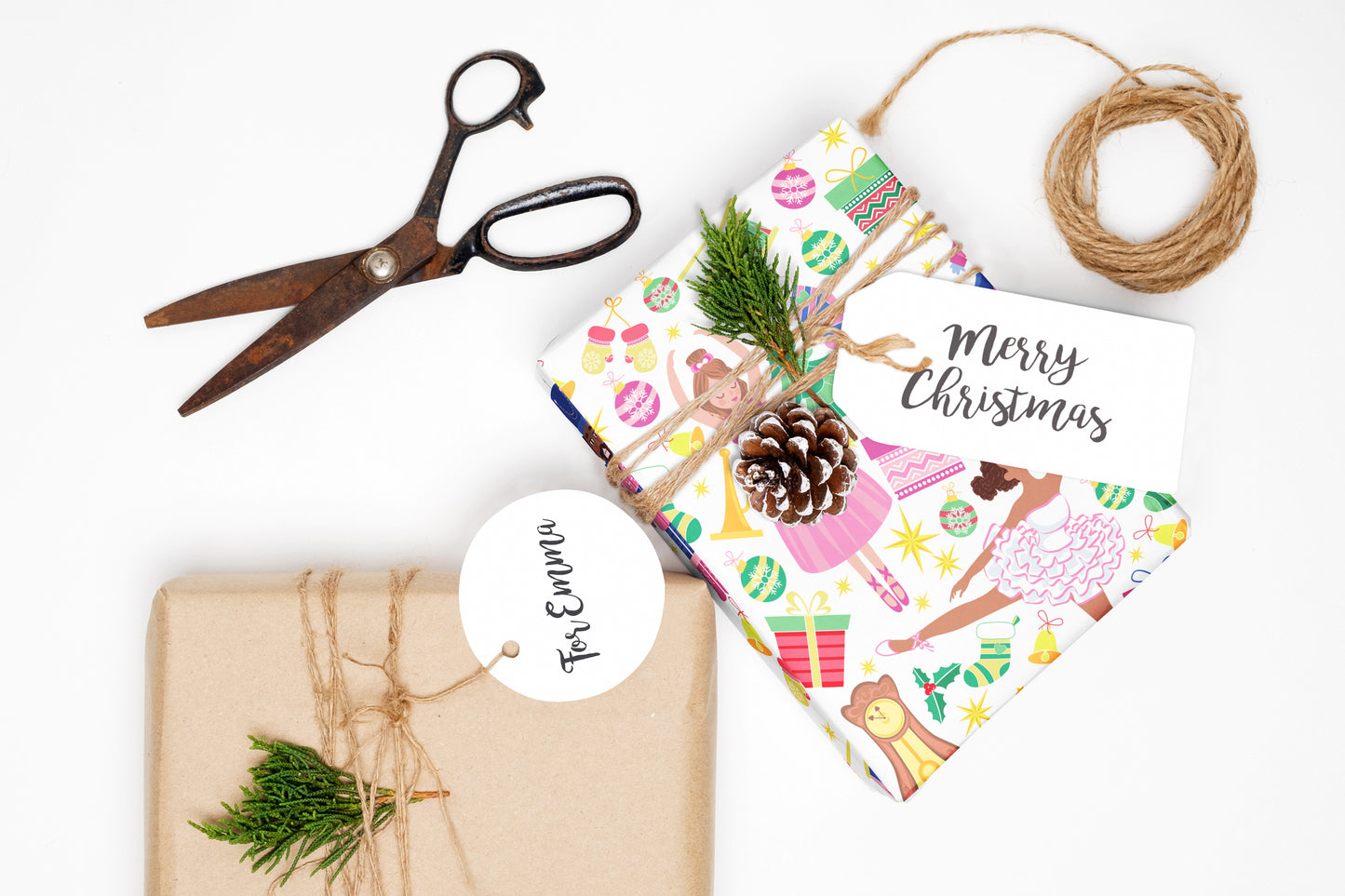 Chocolate Nutcracker Ballet Wrapping Paper