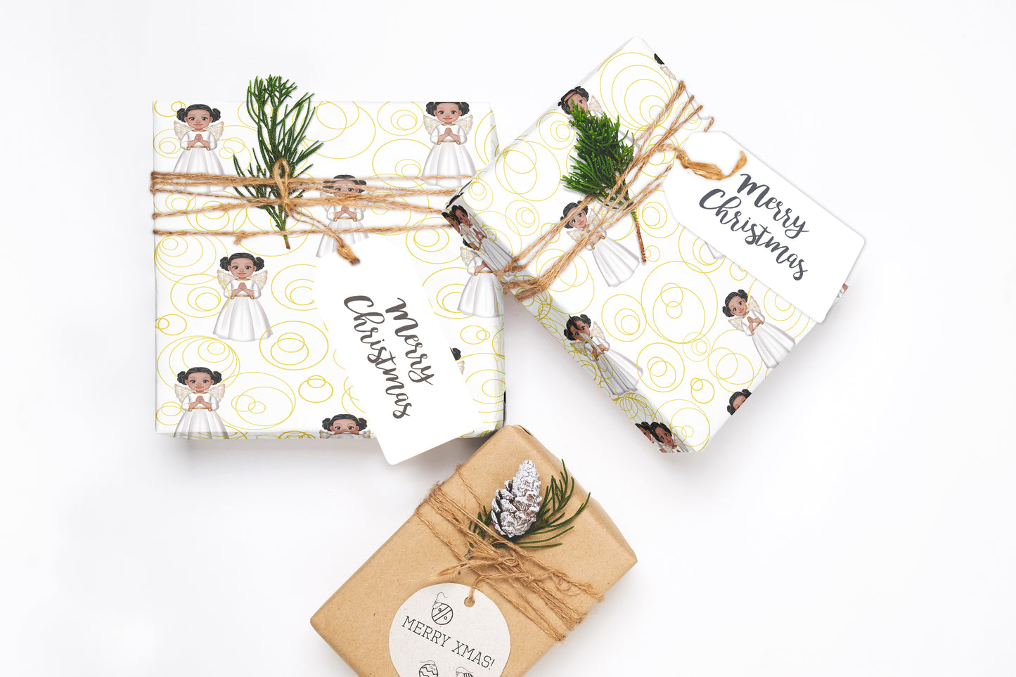 Black Angel Wrapping Paper