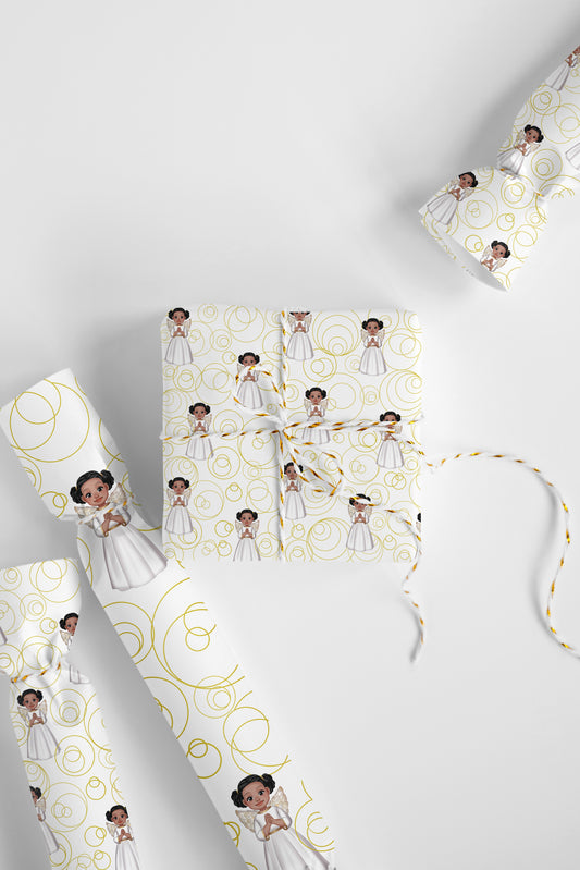 Black Angel Wrapping Paper