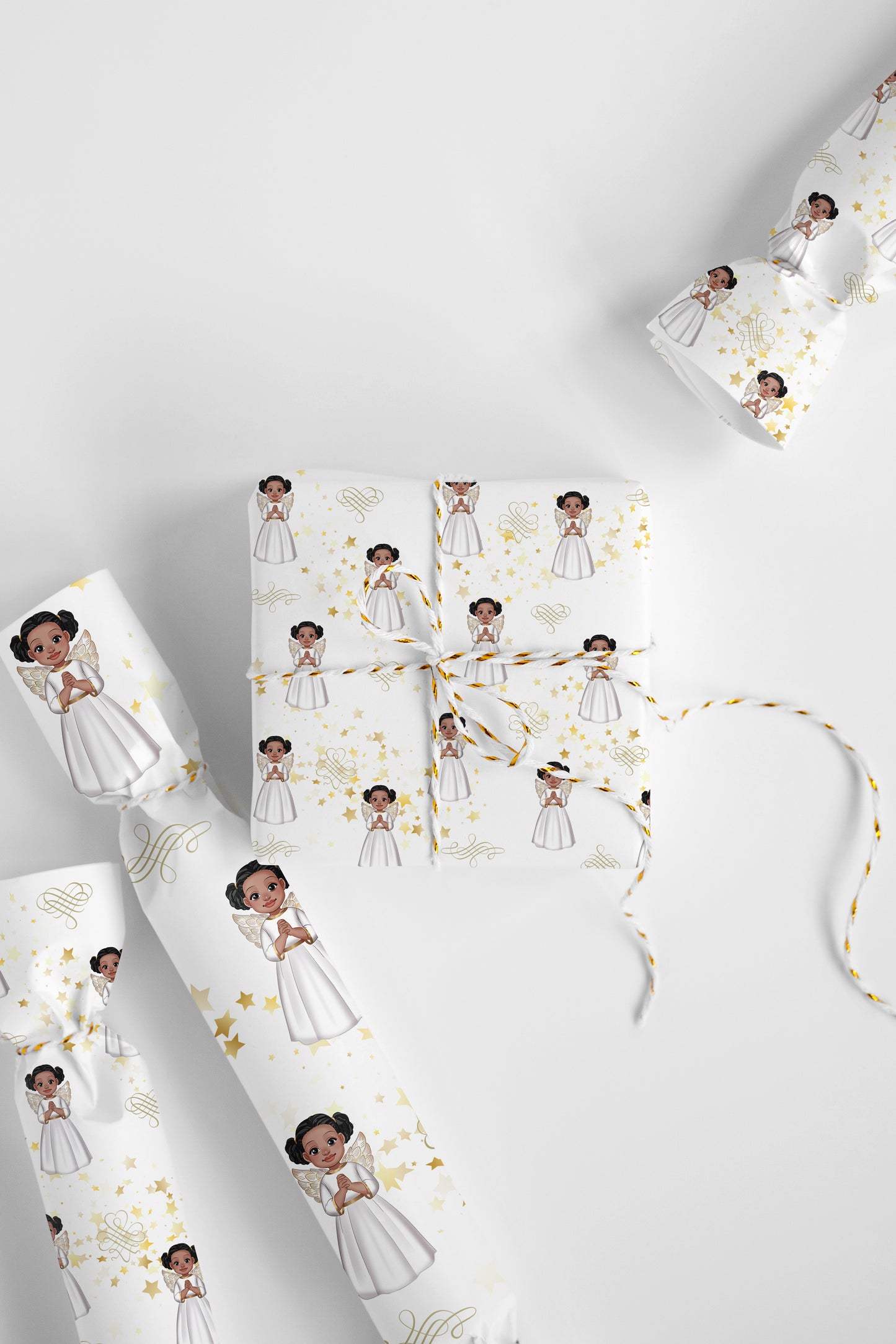 Ethereal Black Angel Wrapping Paper