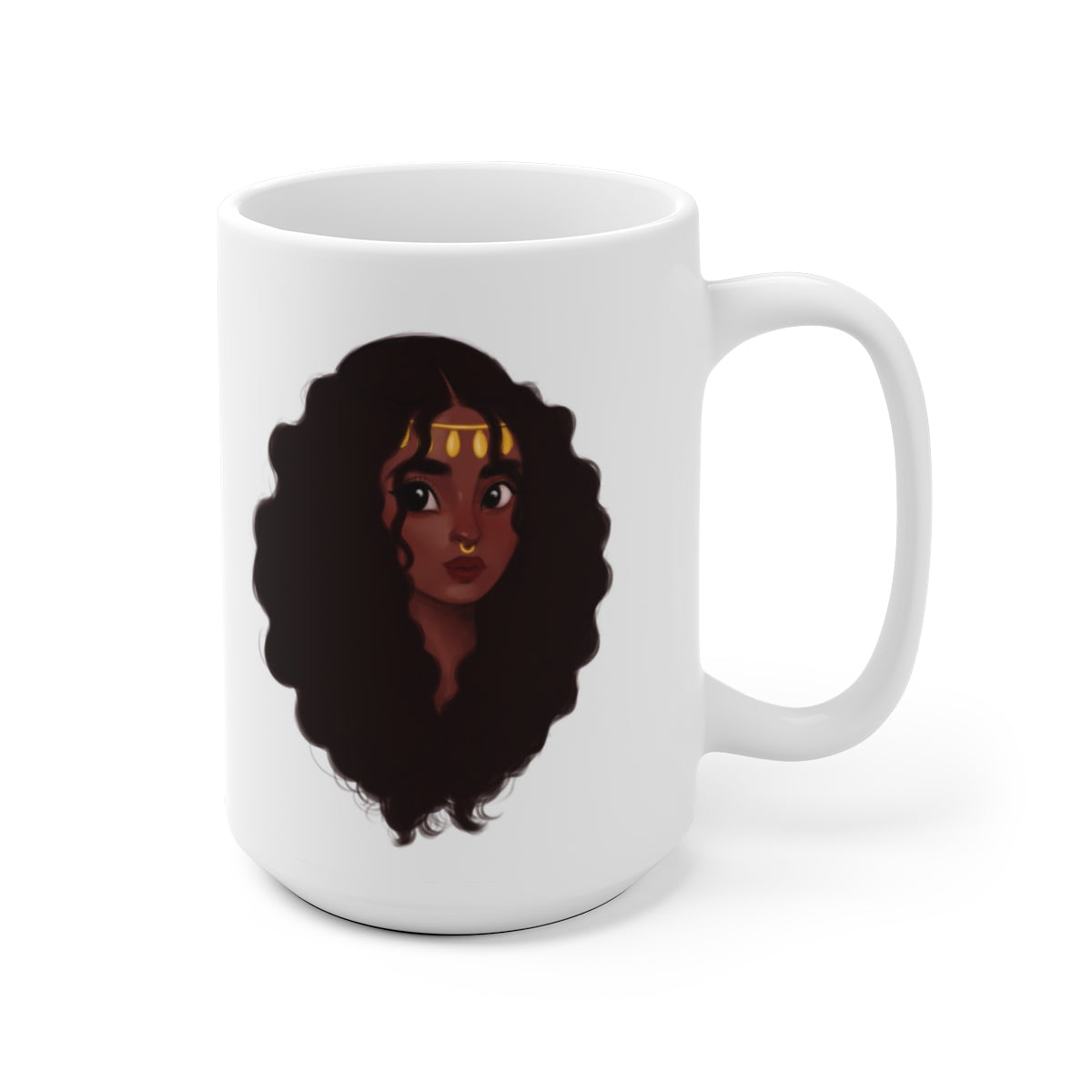 Crowned Elegance Mug | 15oz Royalty Themed Coffee Cup | Midnight Reflections -1