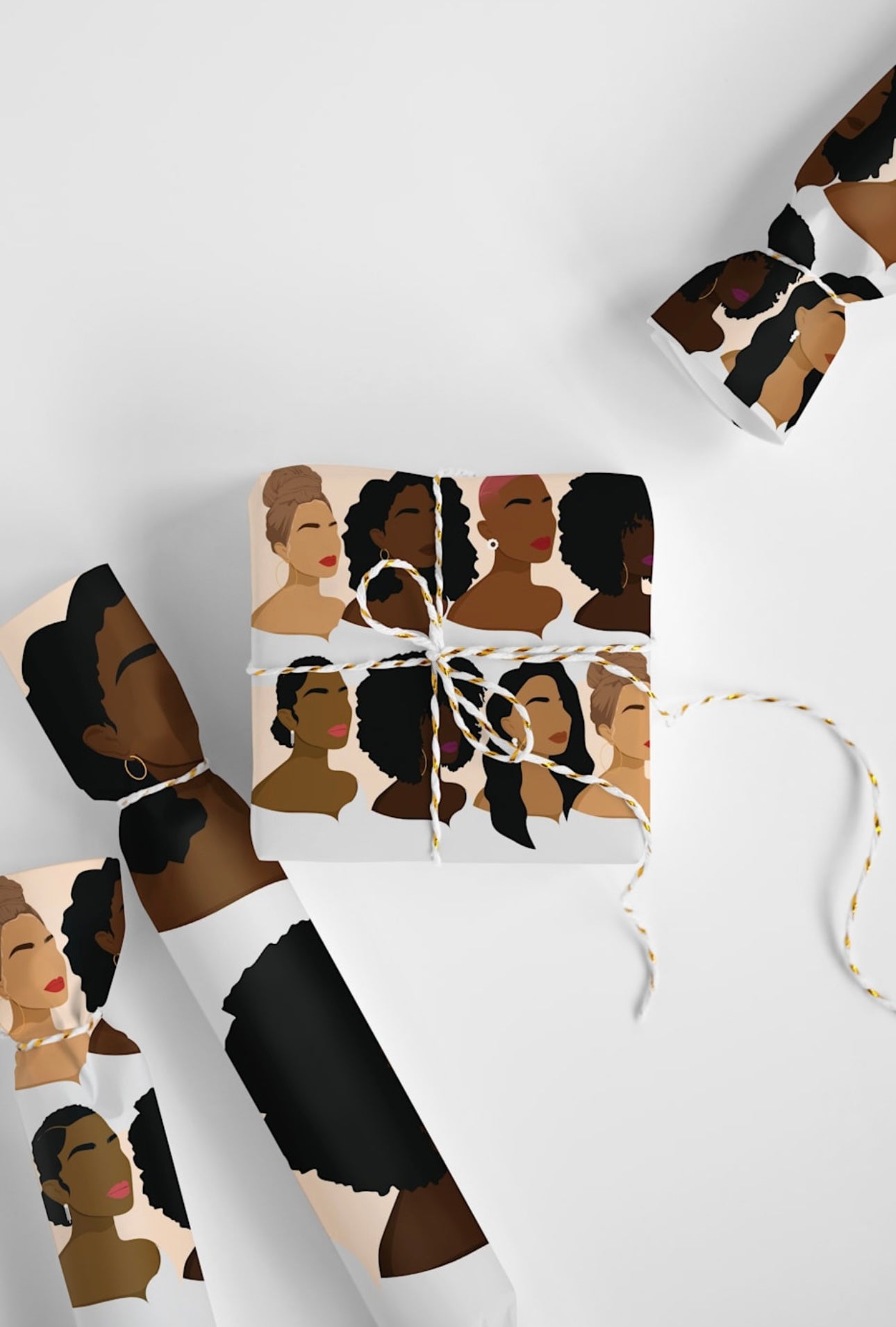 Chocolate Melanin Women Wrapping Paper