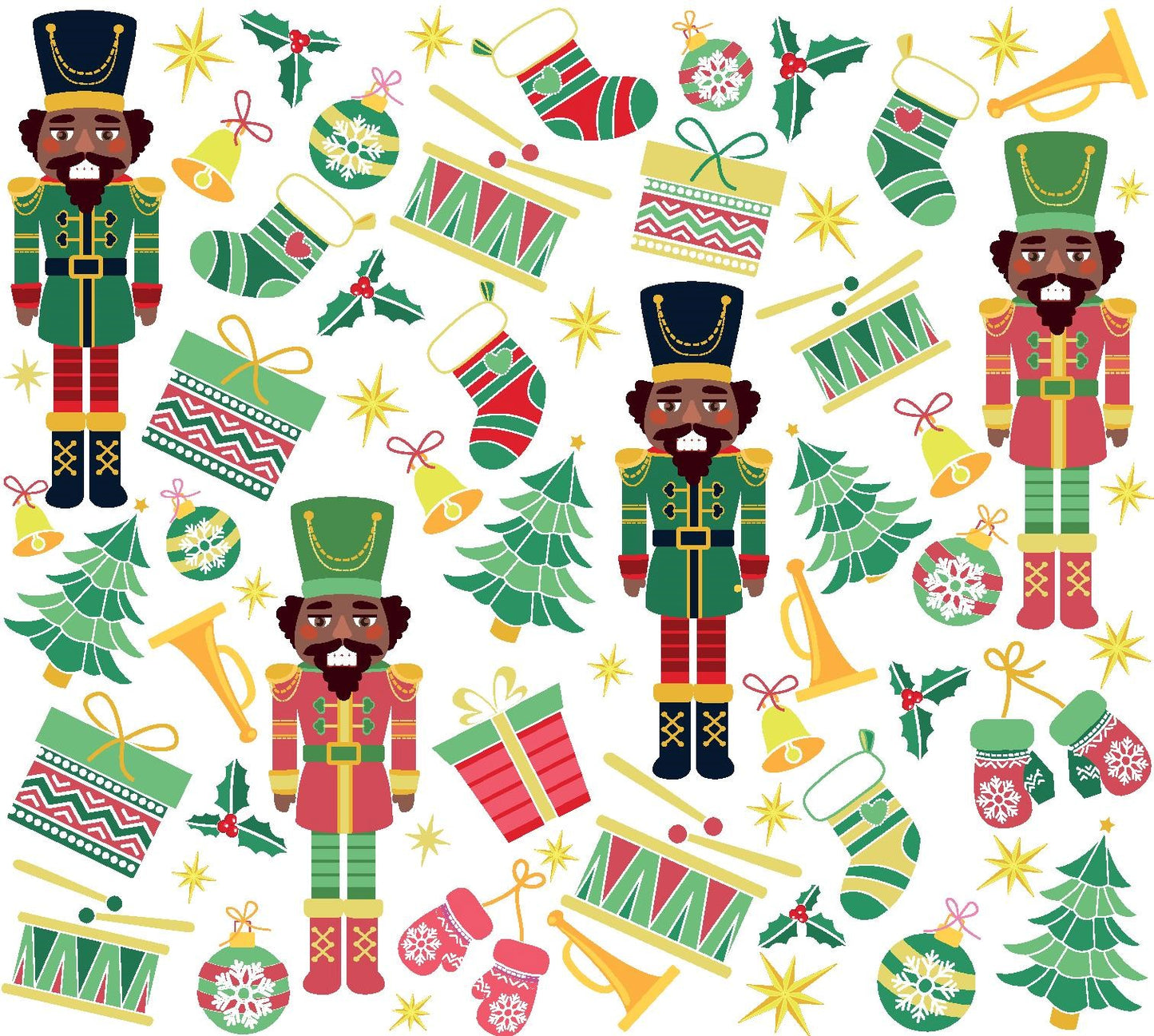 Classic Chocolate Nutcracker Wrapping Paper