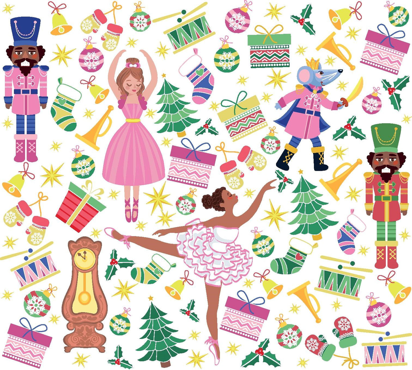 Chocolate Nutcracker Ballet Wrapping Paper