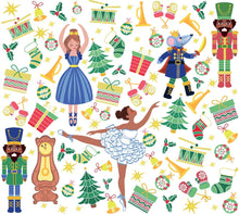 Chocolate Nutcracker Ballet Wrapping Paper Roll_Blue