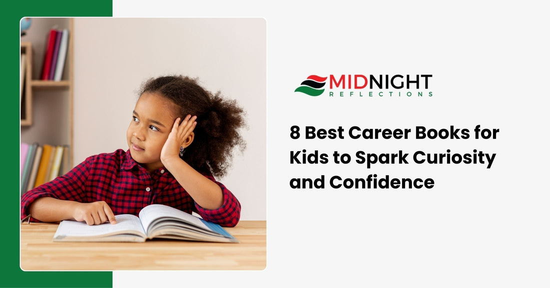 A beautifully organized white bookshelf with colorful children’s books, representing the best career books for kids.