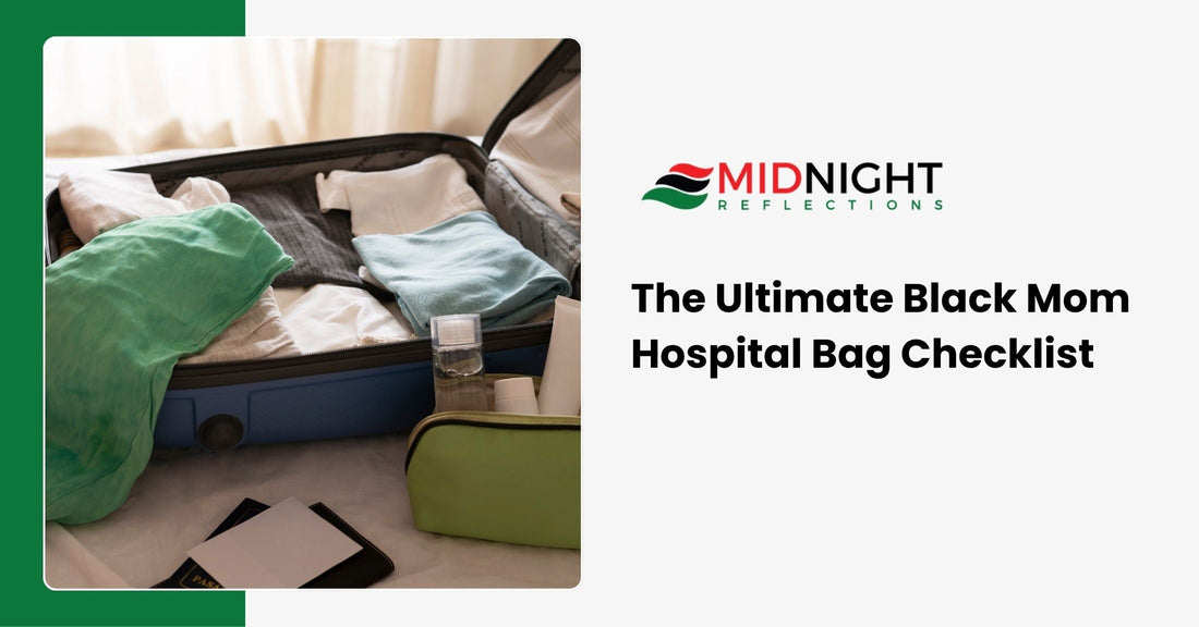 Black mom hospital bag checklist — neatly packed neutral tote bag with folded clothes and essentials ready for labor and delivery