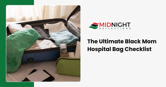 Black mom hospital bag checklist — neatly packed neutral tote bag with folded clothes and essentials ready for labor and delivery