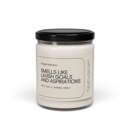 Lavender & White Sage Soy Candle | Self Care Gift | Midnight Reflections - 1