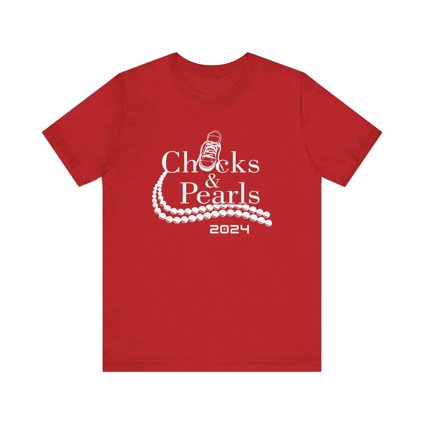 Chucks & Pearls Kamala Harris 2024 Unisex Jersey Short Sleeve Tee