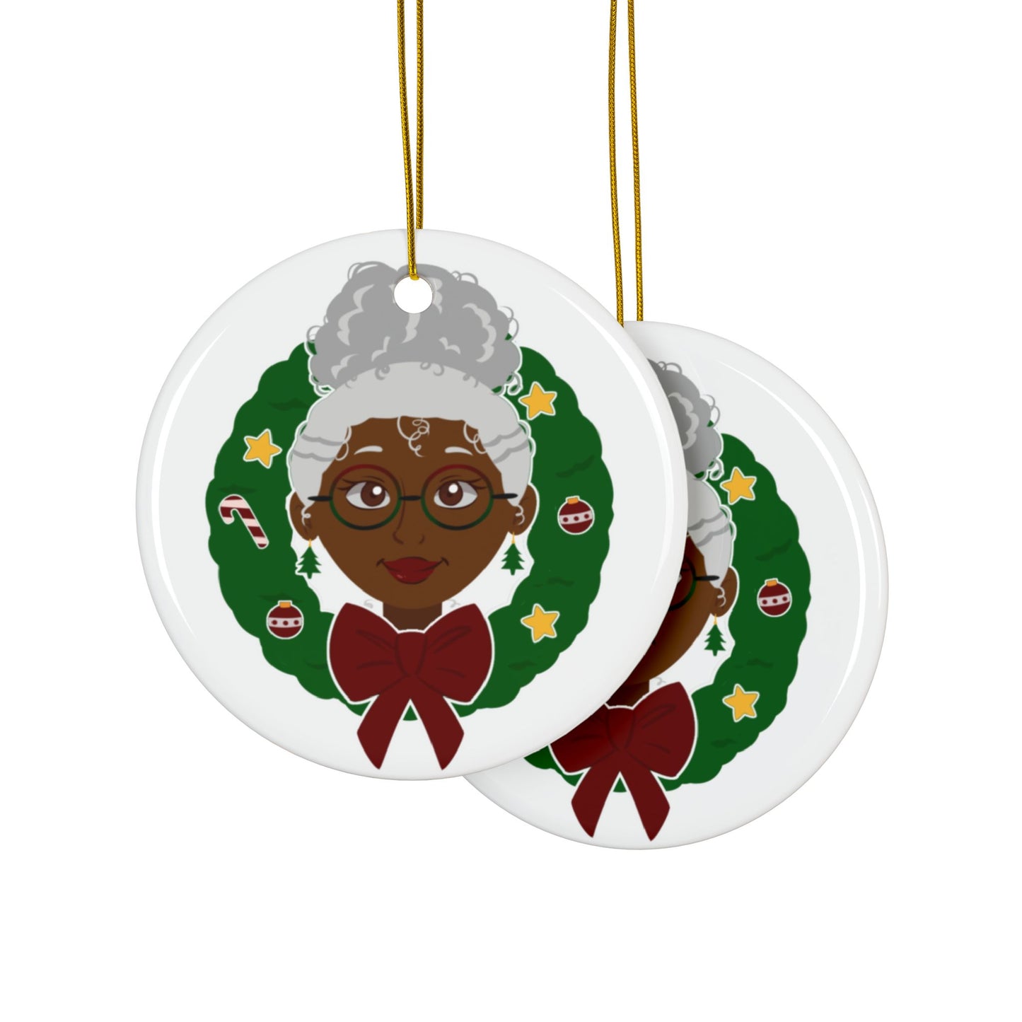 Mrs. Claus Ceramic Ornament