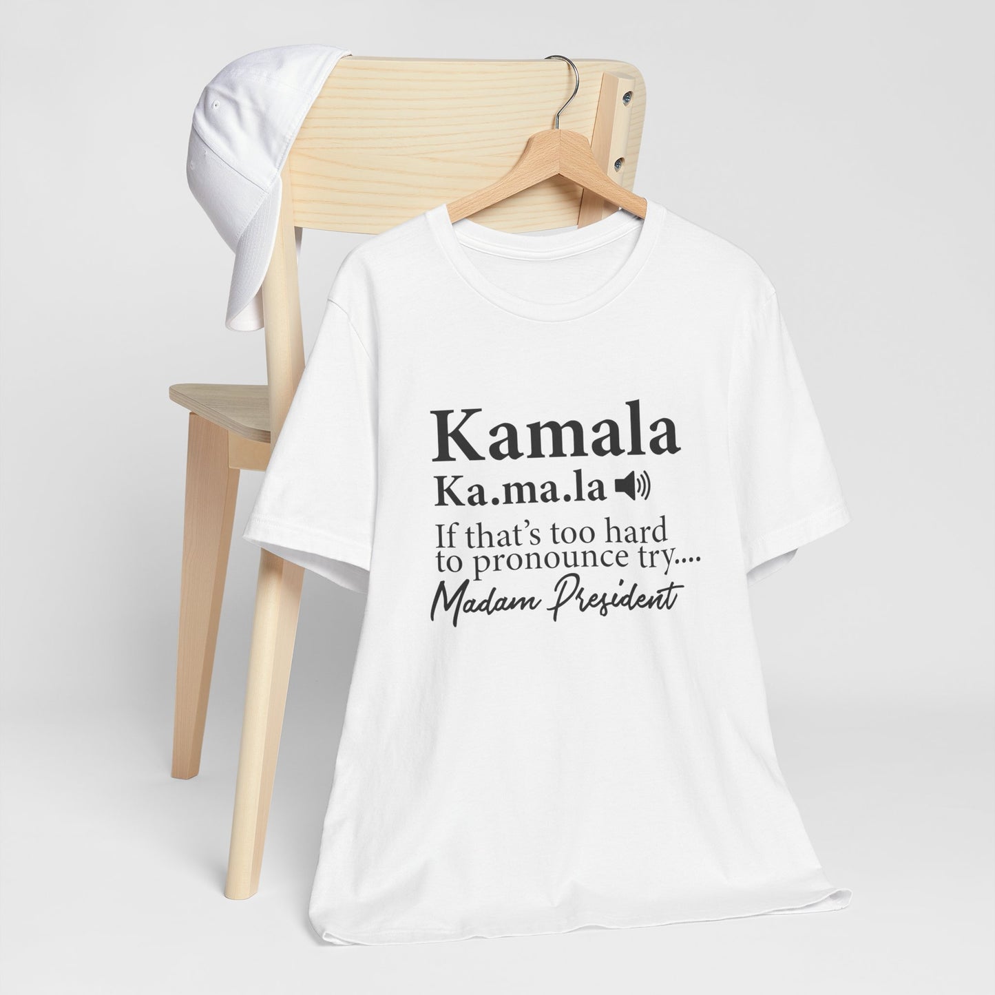 Kamala…Madam President Fitted Unisex Jersey Short Sleeve Tee