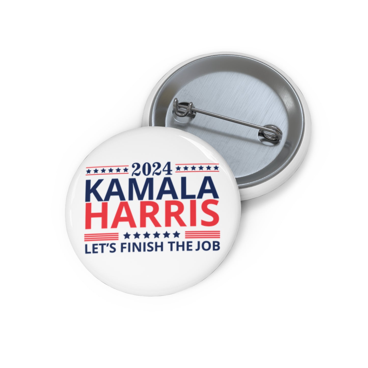 Kamala Harris Let’s Finish the Job 2024 Custom Pin Buttons