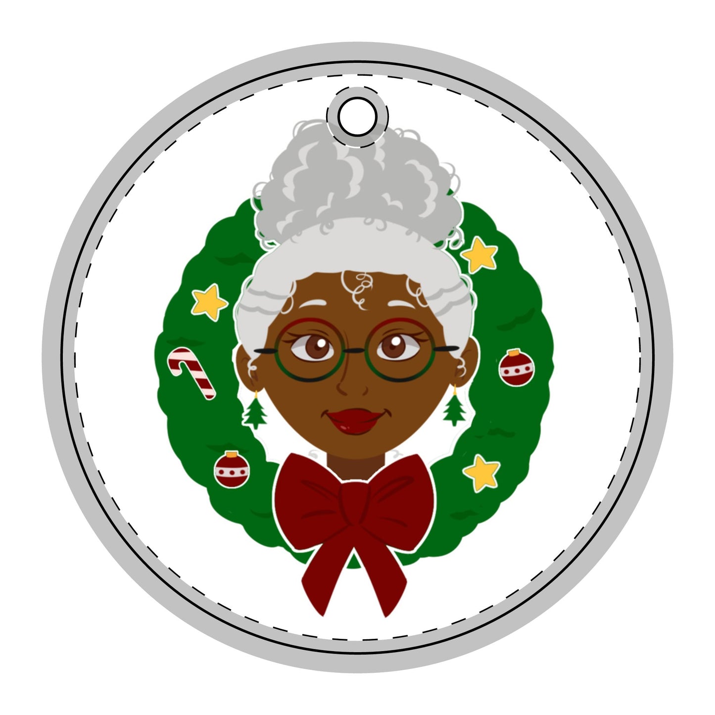 Mrs. Claus Ceramic Ornament