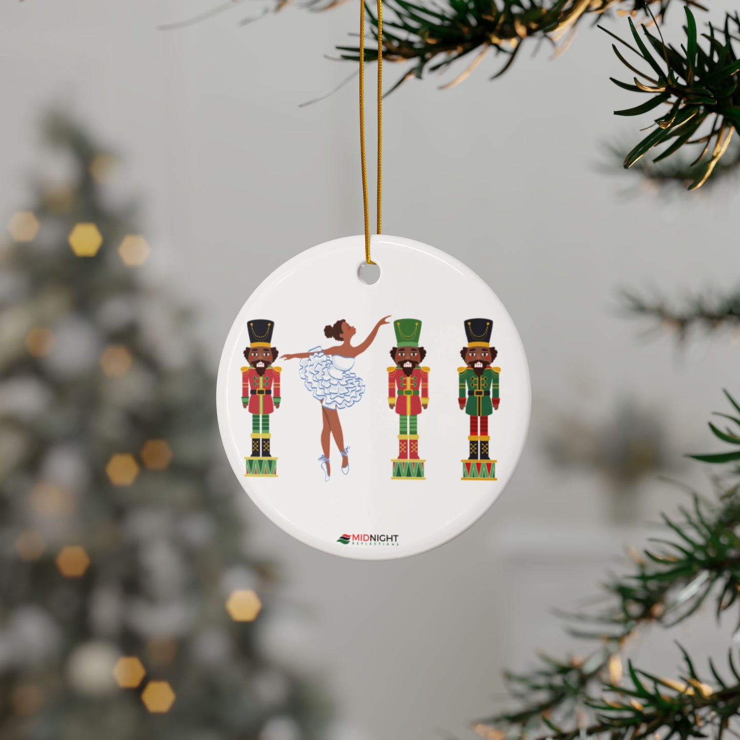 CapstoneCrate_Chocolate Nutcracker Ballet Ceramic Ornament _full_Circle