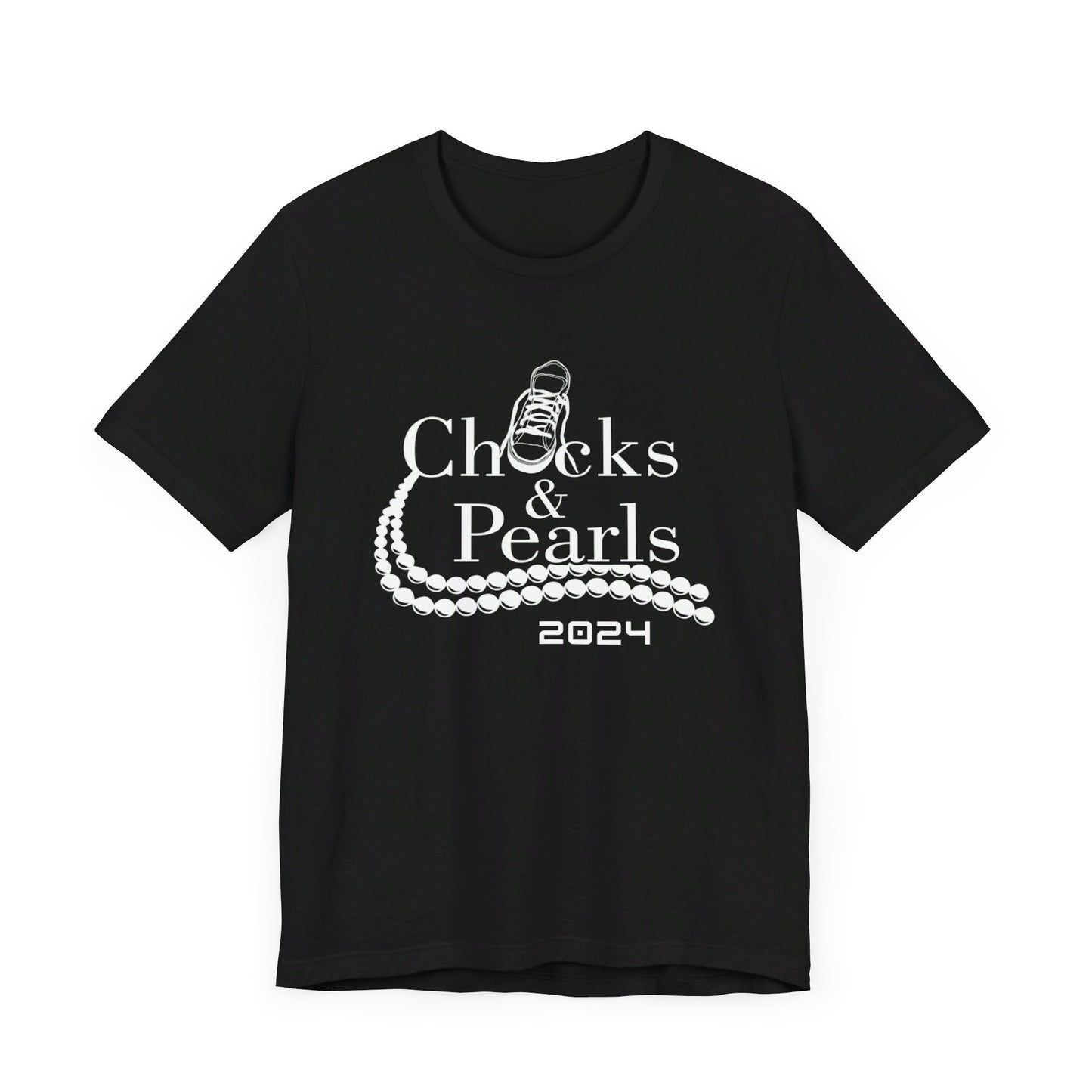 Chucks & Pearls Kamala Harris 2024 Unisex Jersey Short Sleeve Tee