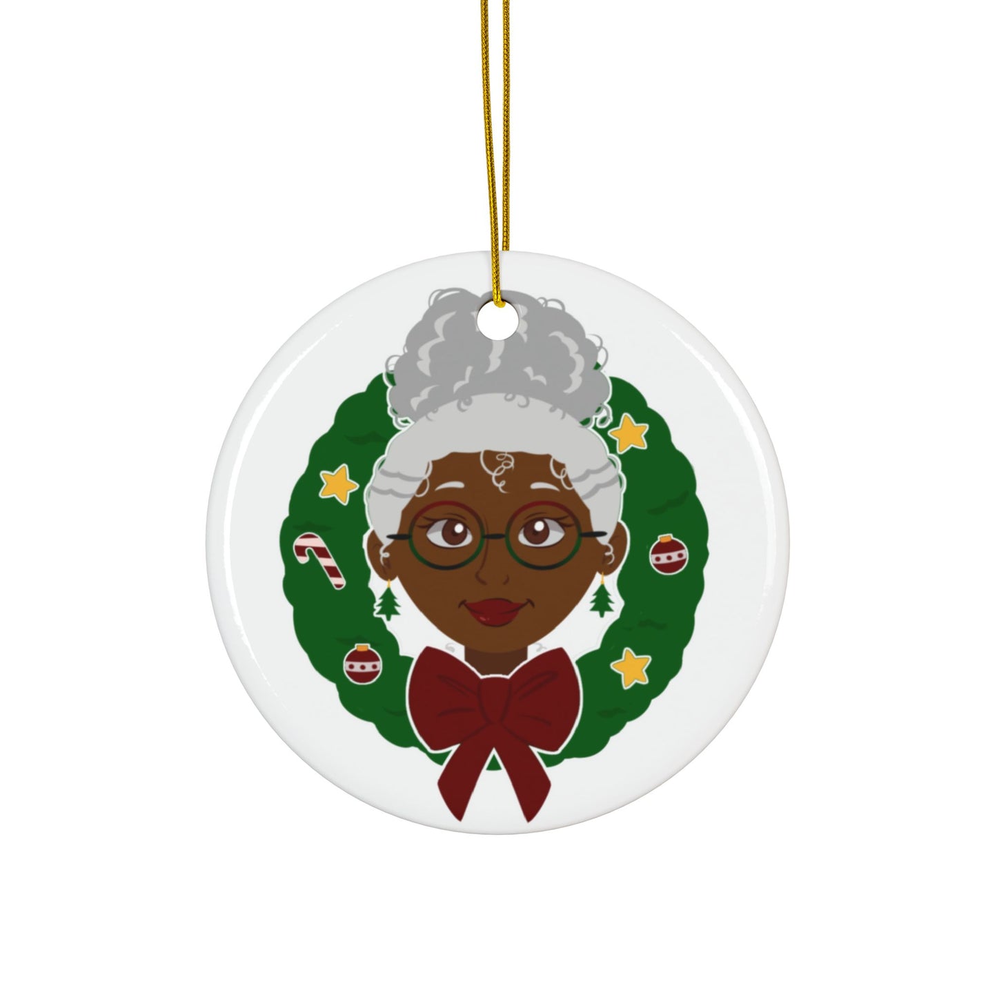 Mrs. Claus Ceramic Ornament