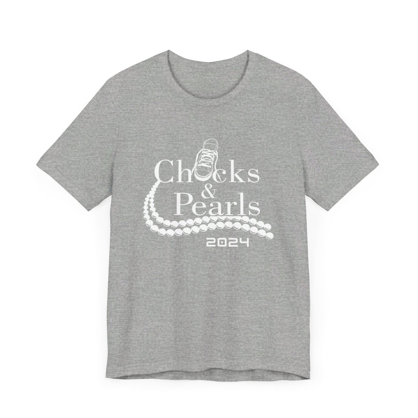 Chucks & Pearls Kamala Harris 2024 Unisex Jersey Short Sleeve Tee