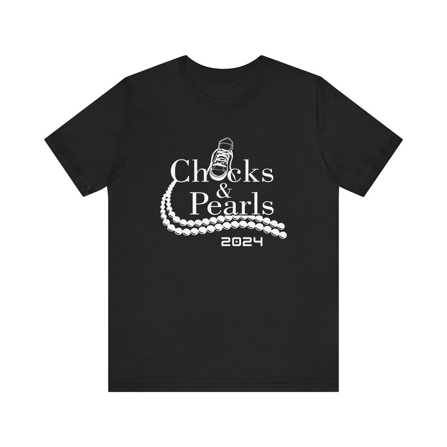 Chucks & Pearls Kamala Harris 2024 Unisex Jersey Short Sleeve Tee