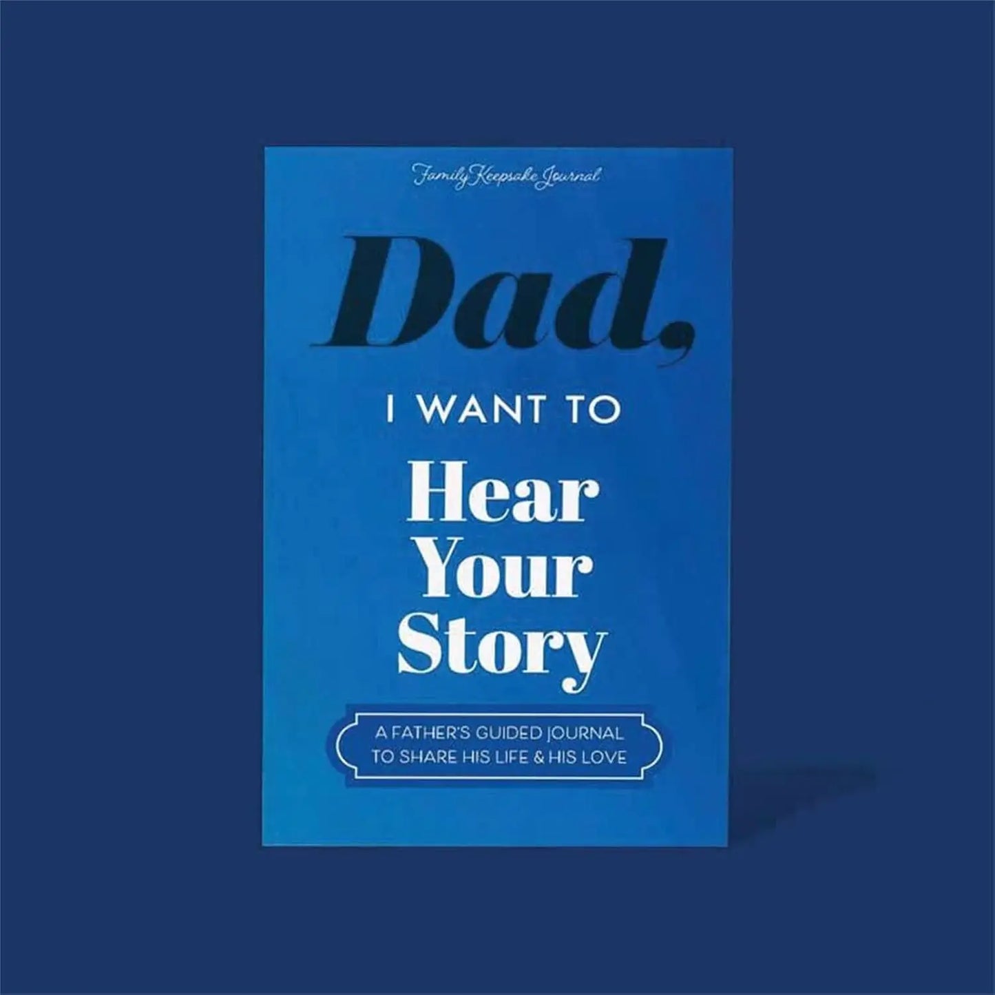 Dad, I want to hear your story: Father's Day Leather gift wrap hardcover, Gold gilded page edge, Guide Diary to share his love