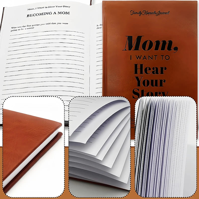 Capture Mom's Memories: 'Mom, I Want To Hear Your Story' Leather Journal