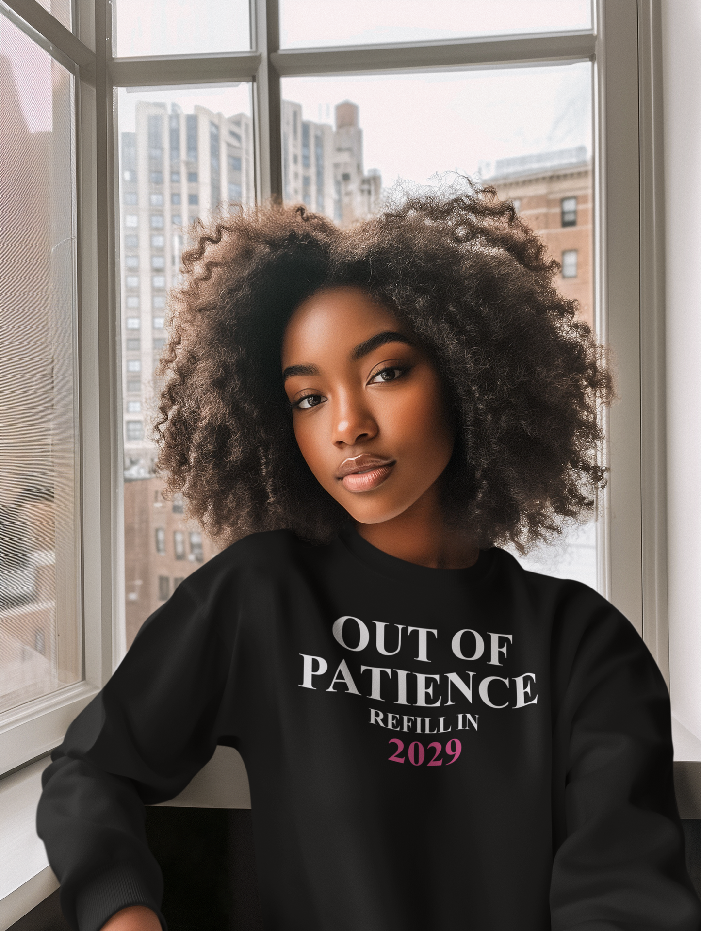 Out of Patience. Refill in 2029. Unisex Heavy Blend™ Crewneck Sweatshirt