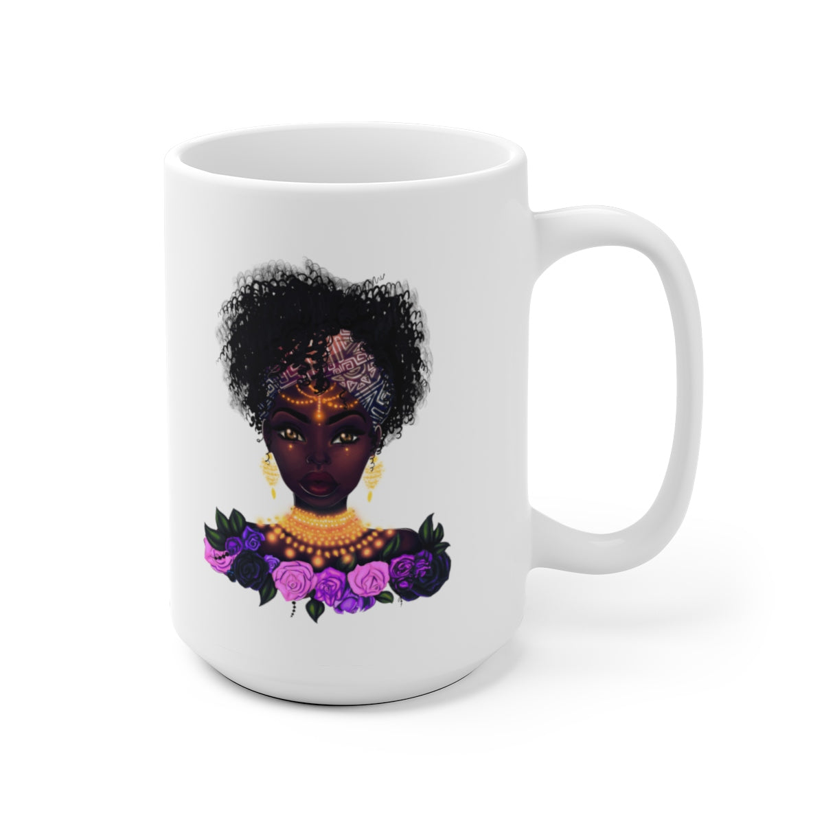 Flower Queen White Ceramic Mug