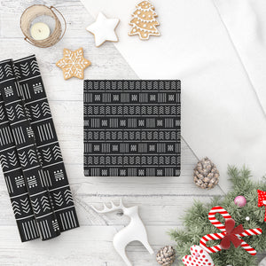 Mudcloth Black Wrapping Paper Roll – Midnight Reflections, LLC