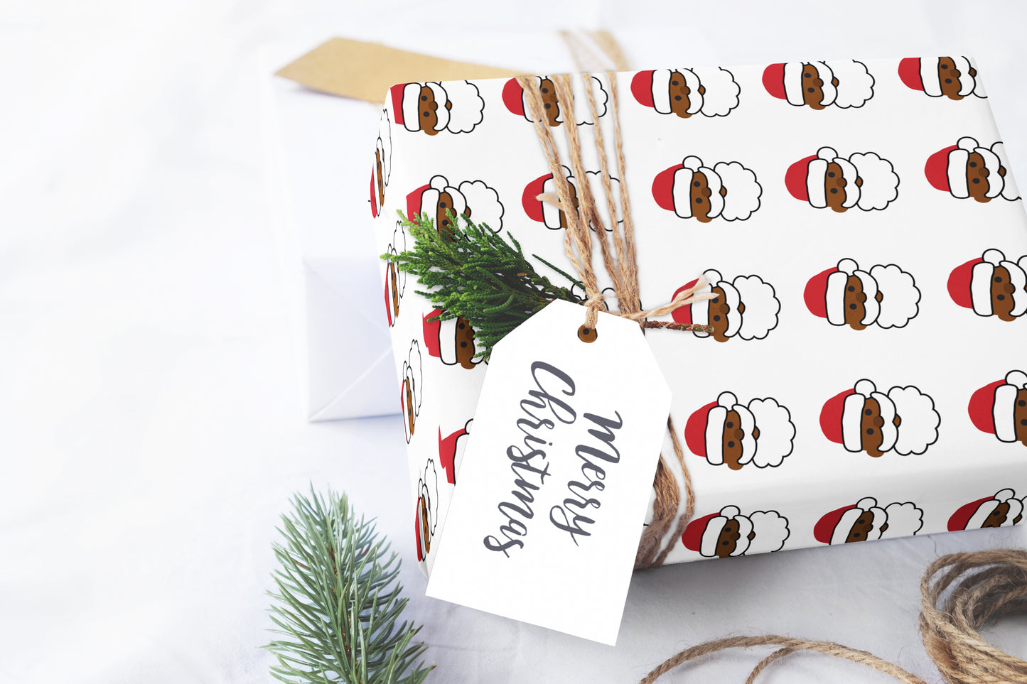 Emoji Santa Wrapping Paper Roll