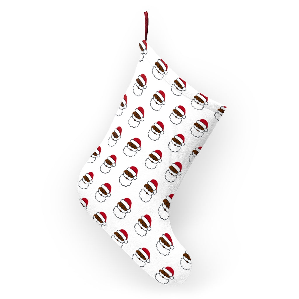 Emoji Black Santa Claus Christmas Stockings