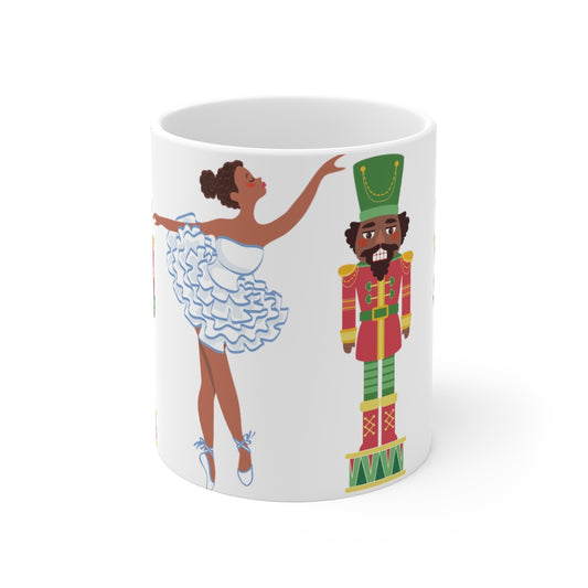 Chocolate Nutcracker and Ballerina Mug