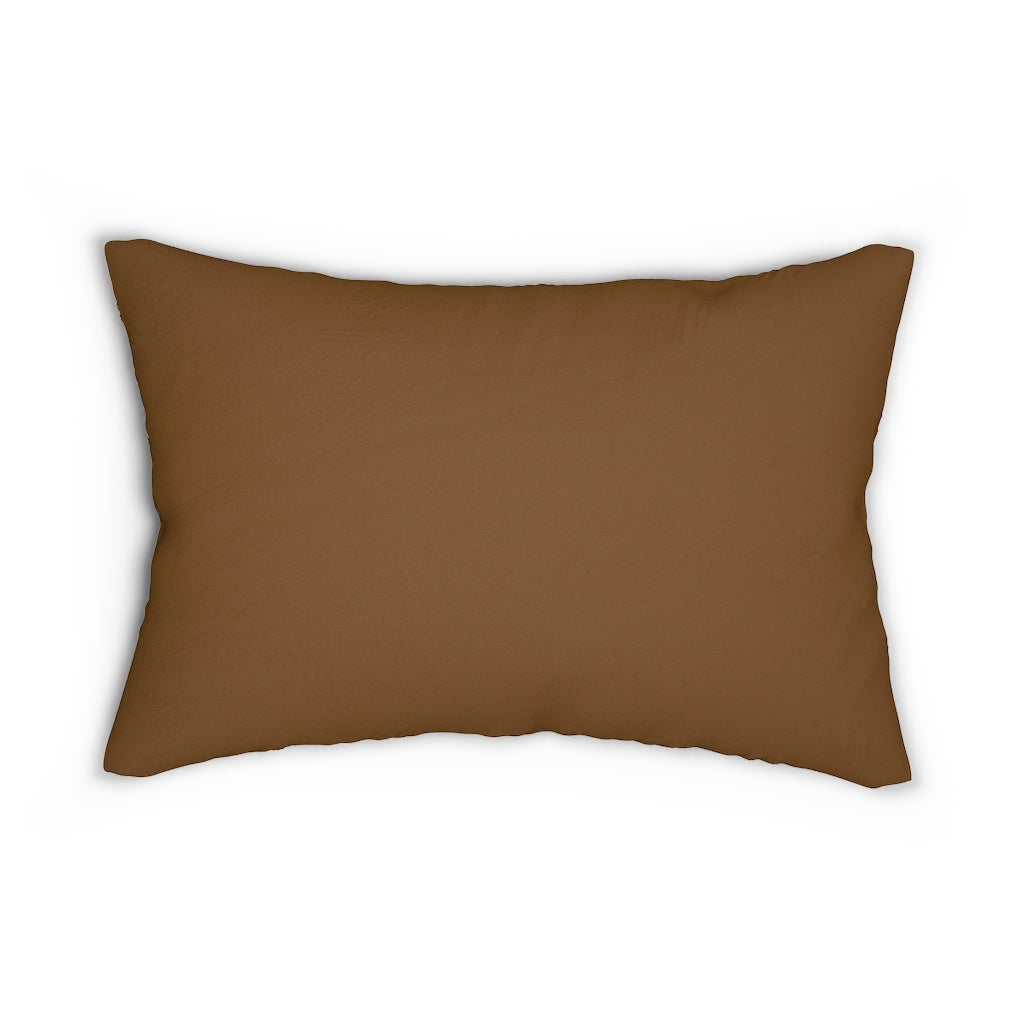 Chocolate Nutcracker and Ballerina Spun Polyester Lumbar Pillow_Chocolate