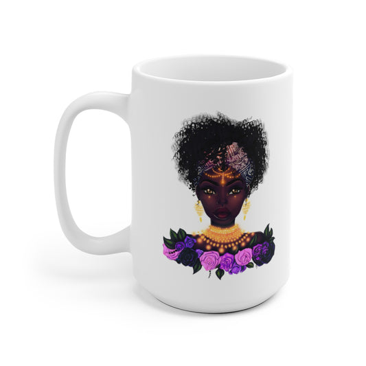 Flower Queen White Ceramic Mug