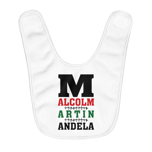 Malcolm, Martin, Mandela Baby Bib