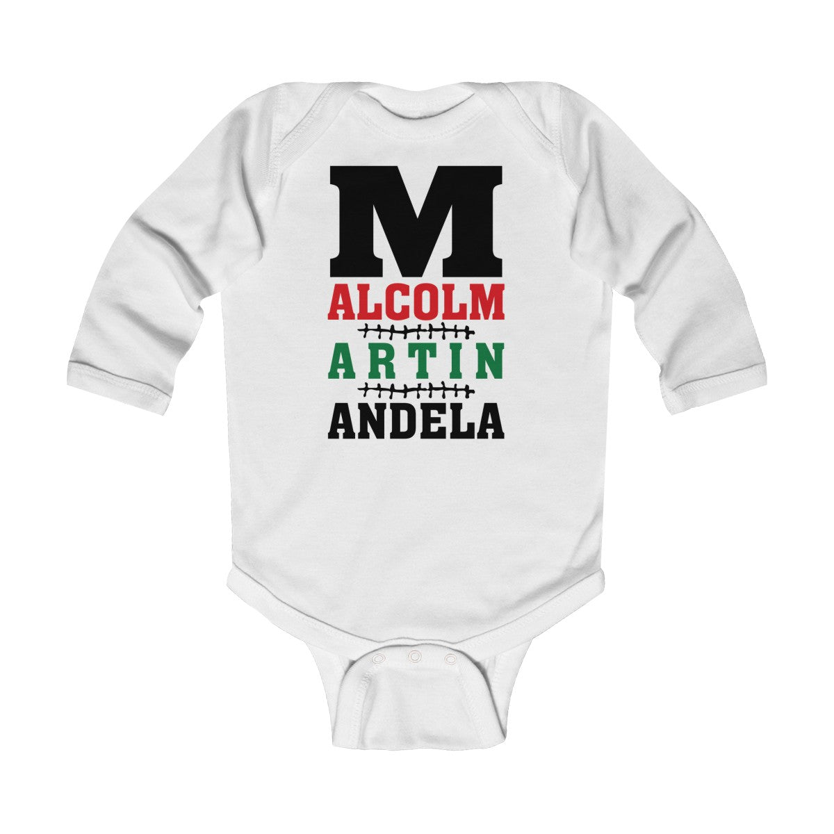 M is for Malcolm, Martin, & Mandela Long Sleeve Bodysuit