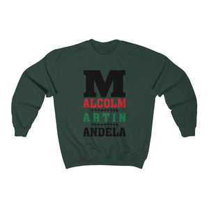 M is for Malcolm, Martin, & Mandela  Crewneck Sweatshirt