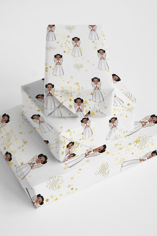 Ethereal Black Angel Wrapping Paper