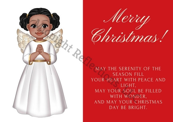 Angel Folded Christmas Card (10 Pack)