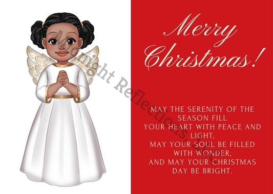 Angel Folded Christmas Card (10 Pack)