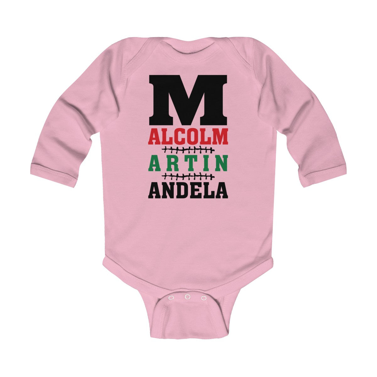 M is for Malcolm, Martin, & Mandela Long Sleeve Bodysuit