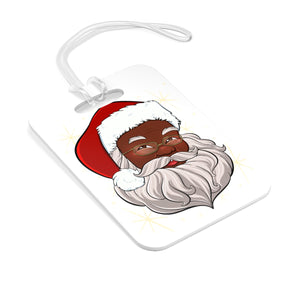 Black Santa Claus Bag Tag