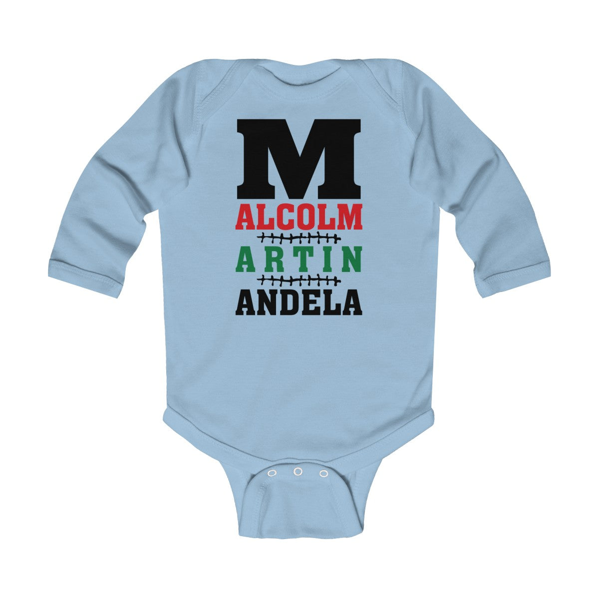 M is for Malcolm, Martin, & Mandela Long Sleeve Bodysuit