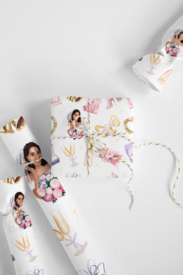 Engagement Wedding Wrapping Paper Roll