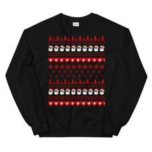 Ugly Christmas Sweatshirt with Black Santa Claus